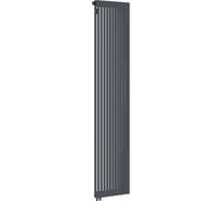 Стальной трубчатый радиатор Kohr Heim 2180/12 секций H01 с нижним подключением графит RAL7024 SRC01-2180/12H01GG
