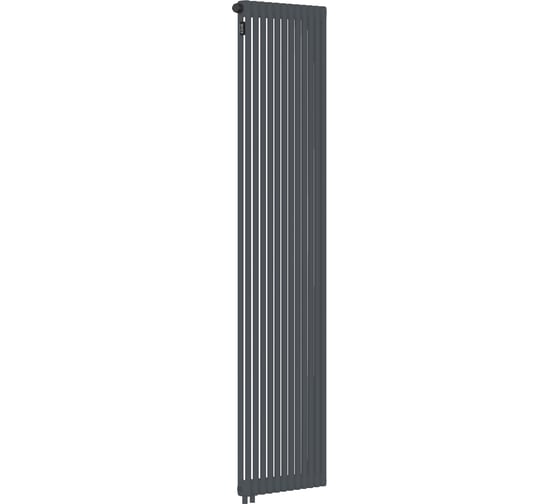 Стальной трубчатый радиатор Kohr Heim 2180/12 секций H01 с нижним подключением графит RAL7024 SRC01-2180/12H01GG