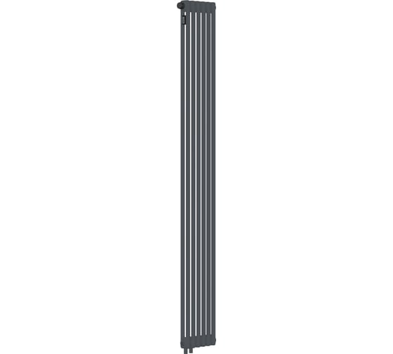 Стальной трубчатый радиатор Kohr Heim 2180/06 секций H01 с нижним подключением графит RAL7024 SRC01-2180/06H01GG