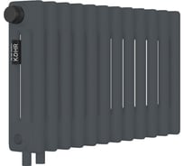 Стальной трубчатый радиатор Kohr Heim 3030/12 секций H01 с нижним подключением графит RAL7024 SRC01-3030/12H01GG