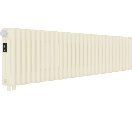 Стальной трубчатый радиатор Kohr Heim 3030/30 секций H01 с нижним подключением крем RAL9001 SRC01-3030/30H01CW