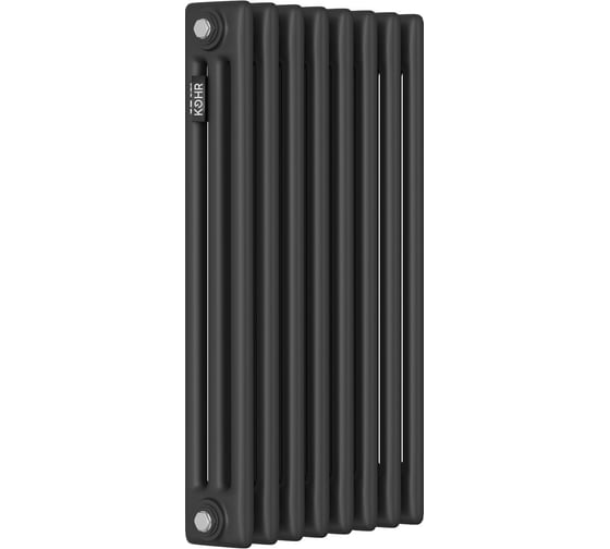 Стальной трубчатый радиатор KOHR Heim 3057/08 секций с боковым подключением 3/4 черный SRC01-3057/08DB