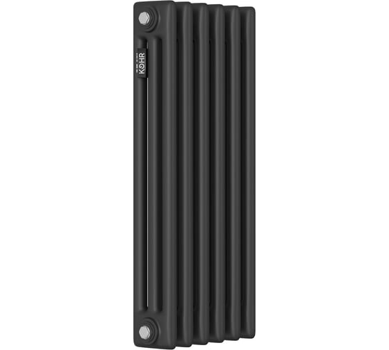 Стальной трубчатый радиатор KOHR Heim 3057/06 секций с боковым подключением 3/4 черный SRC01-3057/06DB