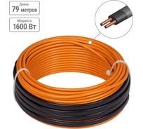 Двухжильный теплый пол в стяжку TDM ELECTRIC ПРОФИ, 79 м, 1600 Вт, S укладки 9,4-13,3 м², SQ2501-0020
