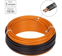 Двухжильный теплый пол в стяжку TDM ELECTRIC ПРОФИ, 5 м, 110 Вт, S укладки 0,65-1,1 м², SQ2501-0012
