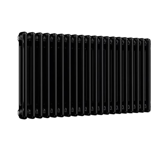 Трубчатый радиатор Теплофорт 42 секций ТР 2040-42, НП 1/2, черный