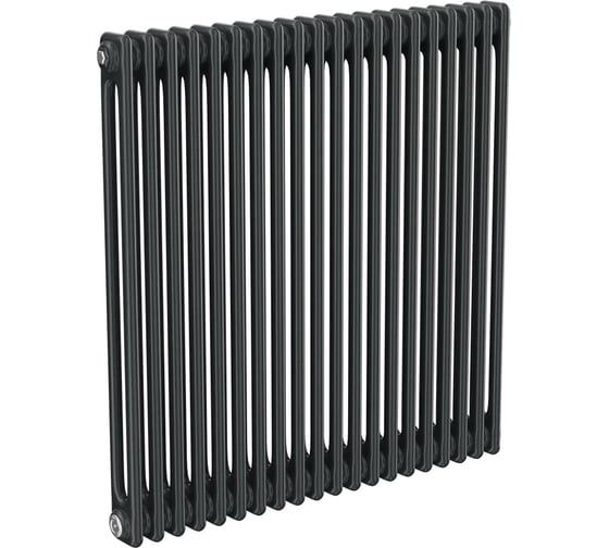 Трубчатый радиатор Теплофорт 3 секции ТР 2057-3, БП 3/4, антрацитово-серый