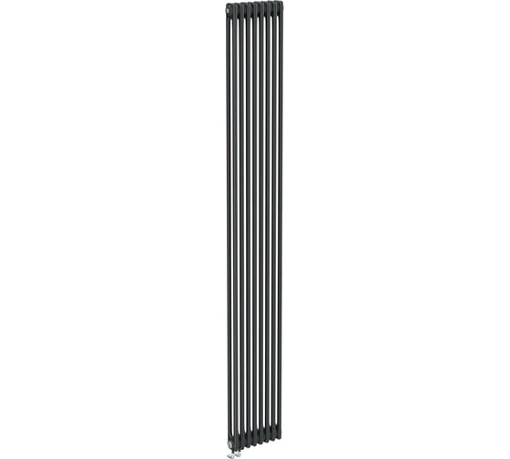 Трубчатый радиатор Теплофорт 3 секции ТР 2120-3, НП 1/2, ТВ, антрацитово-серый