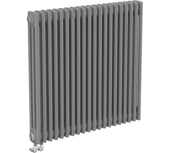 Трубчатый радиатор Теплофорт 27 секций ТР 3060-27, НП 1/2, серо-алюминиевый