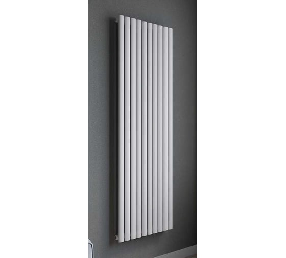 Трубчатый стальной радиатор отопления Faberg Anicassa 1, Высота 1800мм, 10 секций, RAL9016. Подключение: Нижнее FB.705.1.1800.10.9016
