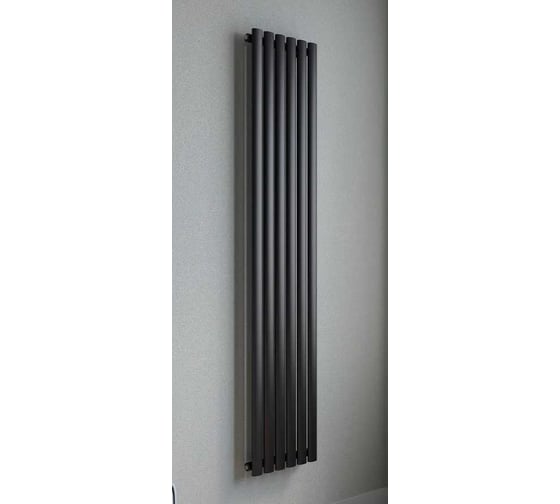 Трубчатый стальной радиатор отопления Faberg Anicassa 1, Высота 1800мм, 6 секций, RAL9005. Подключение: Нижнее FB.705.1.1800.6.9005