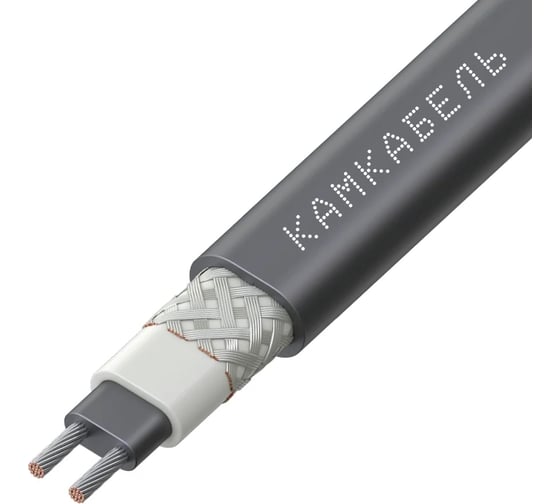 Саморегулирующийся нагревательный кабель с экраном Камкабель TENon Hard 25 Вт/м 50м 1Х1П25Ж0!11000050М