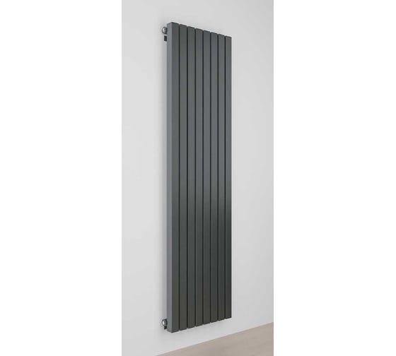 Трубчатый стальной радиатор отопления Faberg 1/50, Высота 1800мм, 8 секций, RAL 7016. Универсальное подключение: Боковое или Нижнее. Стальная батарея . Вертикальный радиатор для обогрева помещения FB.703.1.1800.8.7016