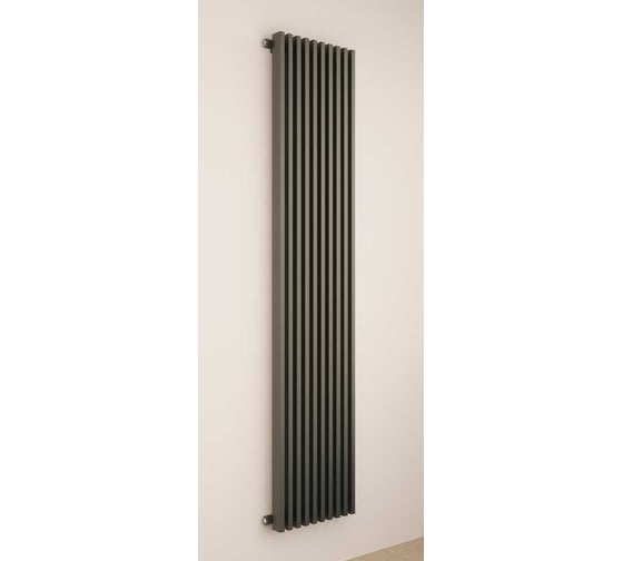 Трубчатый стальной радиатор отопления Faberg Sabron, Высота 1800мм, 10 секций, RAL7016. Универсальное подключение: Боковое или Нижнее. Стальная батарея . Вертикальный радиатор для обогрева помещения FB.708.1.1800.10.7016