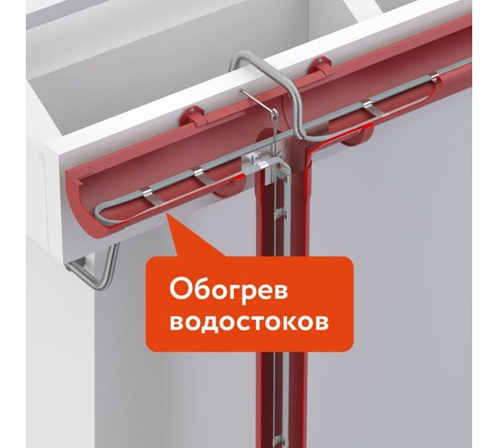 Греющий кабель для обогрева труб, водостоков и кровли RoofMate 32 Вт, длина 40 м 2243167