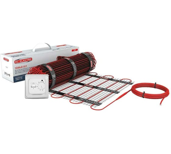 Нагревательный мат AC ELECTRIC ACМM 2-150-6 комплект теплого пола с терморегулятором НС-1307397