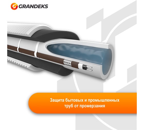Саморегулирующийся греющий кабель Grandeks 40-2CR, UF 250 м 984