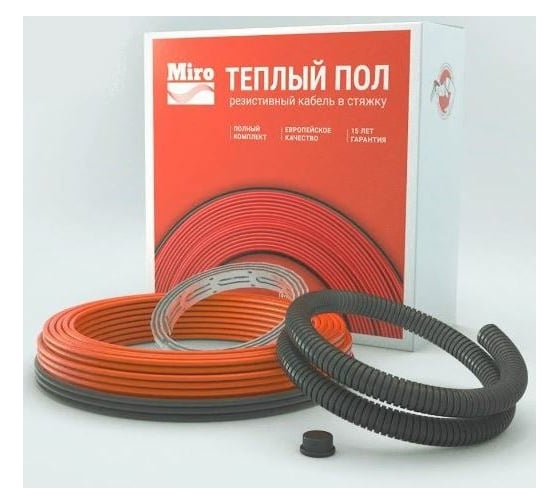 Теплый пол Miro (кабель в плиточный клей 15 Вт/м) 225 Вт 2441 1