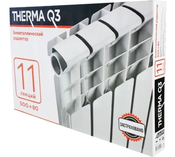 Биметаллический радиатор МЕТАЛЛСЕРВИС THERMA Q3 500/80 11 секций 1223416