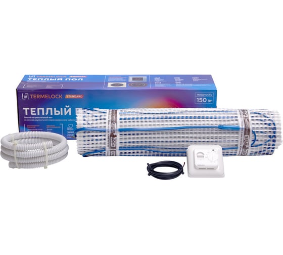 Комплект нагревательного мата Gidrolock termelock tl-600-4,0 с терморегулятором 71510800 1
