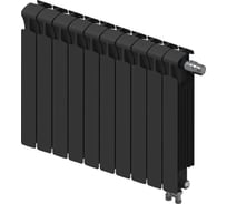 Биметаллический радиатор RIFAR MONOLIT Ventil 500 Антрацит 10 секц. нижн. прав. R-MN-500-10-VR-AN