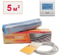 Нагревательный мат ТеплоСофт Профи 5м.кв. 750Вт с электронным терморегулятором 5750/3