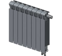 Биметаллический радиатор RIFAR MONOLIT Ventil 500 Титан 08 секц. нижн. прав. R-MN-500-08-VR-TI