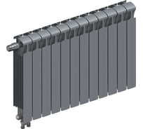 Биметаллический радиатор RIFAR MONOLIT Ventil 500 Титан 12 секц. нижн. лев. R-MN-500-12-VL-TI