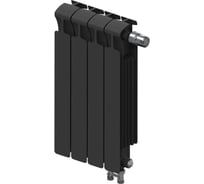 Биметаллический радиатор RIFAR MONOLIT Ventil 500 Антрацит 04 секц. нижн. прав. R-MN-500-04-VR-AN
