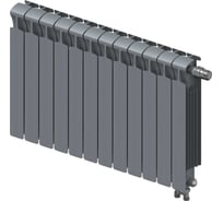 Биметаллический радиатор RIFAR MONOLIT Ventil 500 Титан 12 секц. нижн. прав. R-MN-500-12-VR-TI