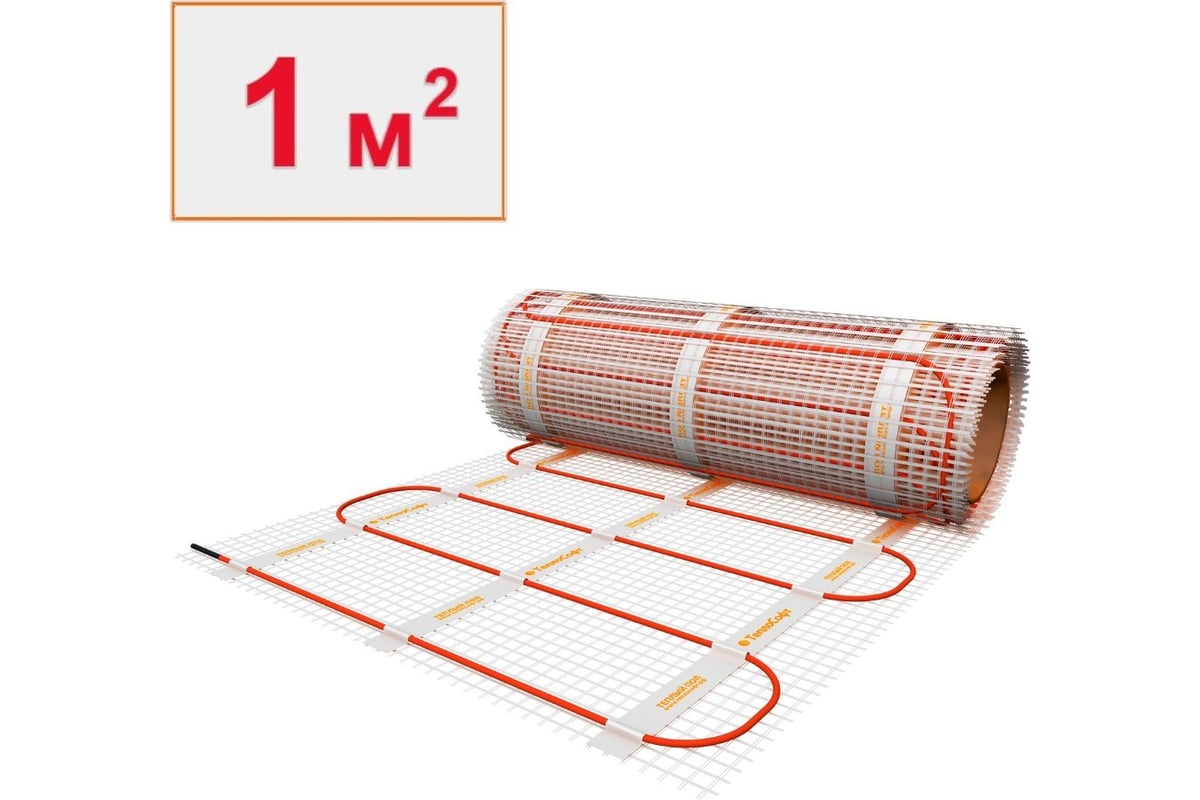 Электрический теплый пол под плитку ТеплоСофт 1 м2 150Вт 1150/2