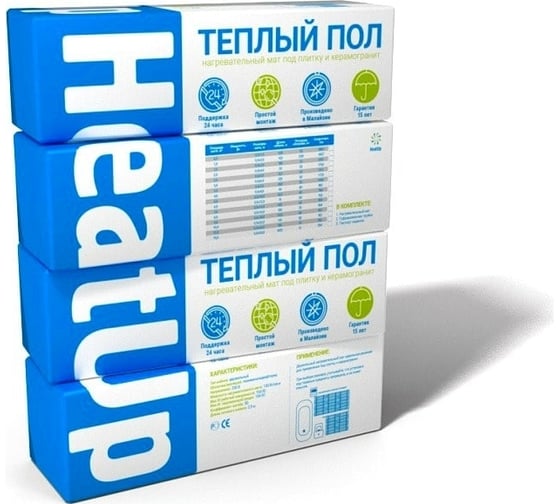 Нагревательный электрический мат HeatUp 2.0м2 теплый пол под плитку 004