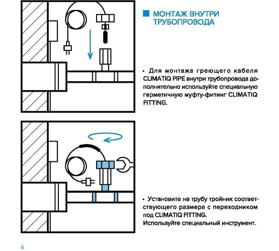 Саморегулирующийся комплект для защиты водопровода от замерзания IQWATT CLIMATIQ PIPE 10 Вт/м, 19 м 206407