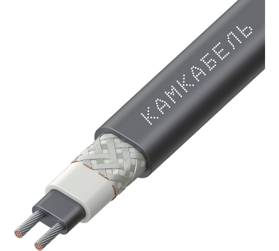 Саморегулирующийся нагревательный кабель с экраном Камкабель TENon Hard 26 Вт/м 200 м 1Х1П2+Ж01200000200М