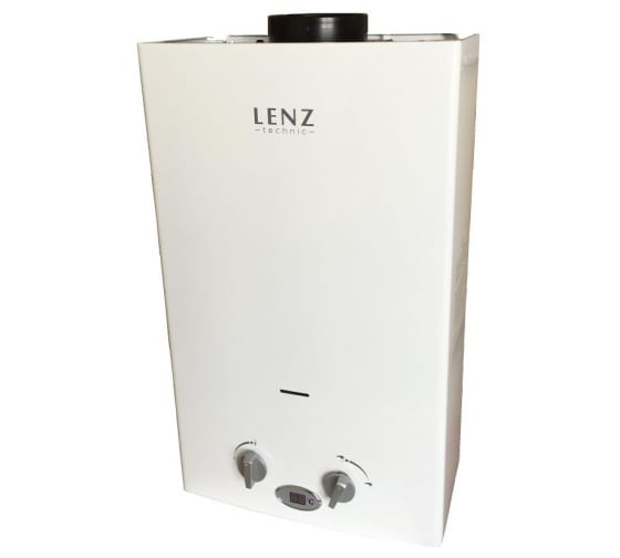 Газовый проточный водонагреватель LENZ TECHNIC 10L WHITE 1