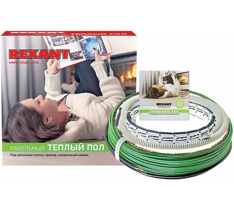 Тёплый пол REXANT Slim RNB-30-550, 550Вт, 30м, 2,5-3,6м², двухжильный 51-0503-3