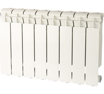 Алюминиевый радиатор Global Vox extra 350 8 секций, боковое подключение (белый ral 9010) RG008P0N543UOH