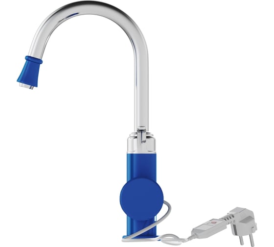 Смеситель-водонагреватель MIXLINE проточного типа wh-003 blue, 3.3 квт, УЗО, кухня, индикатор температуры 551720