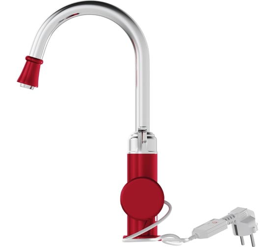 Смеситель-водонагреватель MIXLINE проточного типа wh-003 red, 3.3 квт, УЗО, кухня, индикатор температуры 551718
