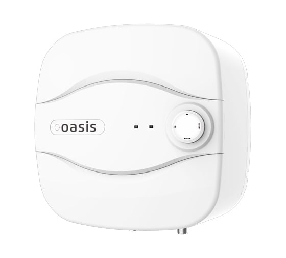 Электрический накопительный водонагреватель Oasis 10 GN над раковиной 4640015386711