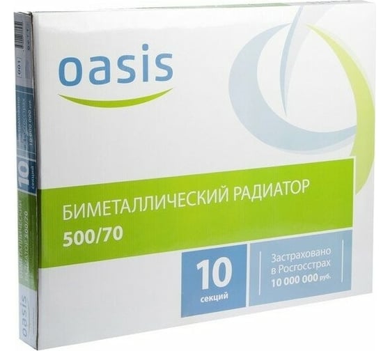 Биметаллический радиатор Oasis 500/70/10 4670004376430