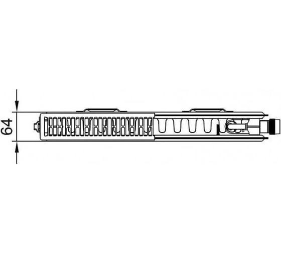 Радиатор Kermi FTV 12, 64400900, X2 Inside, R, RAL 9016 белый FTV120400901R2Z