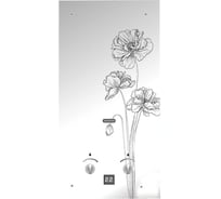 Газовая колонка NEVA 4510 Glass серебро цветок черный 29749
