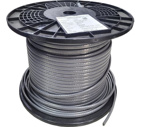 Греющий кабель для труб и водостока EASTEC саморегулирующийся экранированный 24 Вт/м с УФ-защитой 20 м SRL 24-2 CR-20м