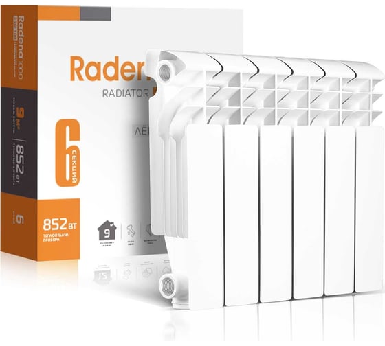 Алюминиевый радиатор Radena R 1000 350/100 10 секций 008010307