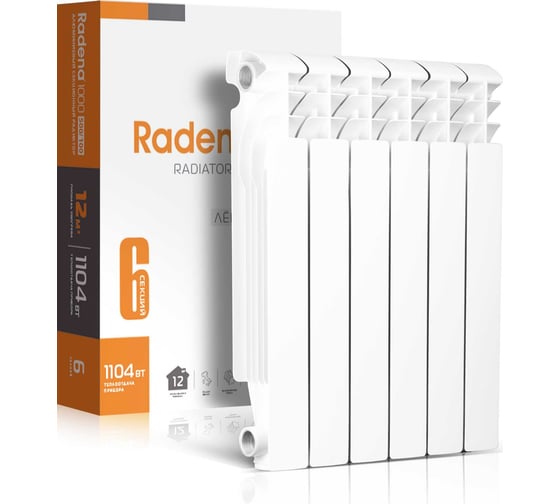 Алюминиевый радиатор Radena R 1000 500/100 8 секций 008010405