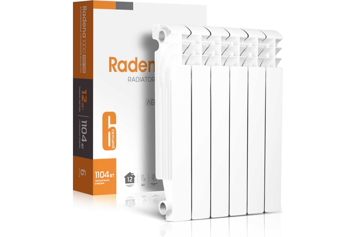 Алюминиевый радиатор Radena R 1000 500/100 10 секций 008010407 ...