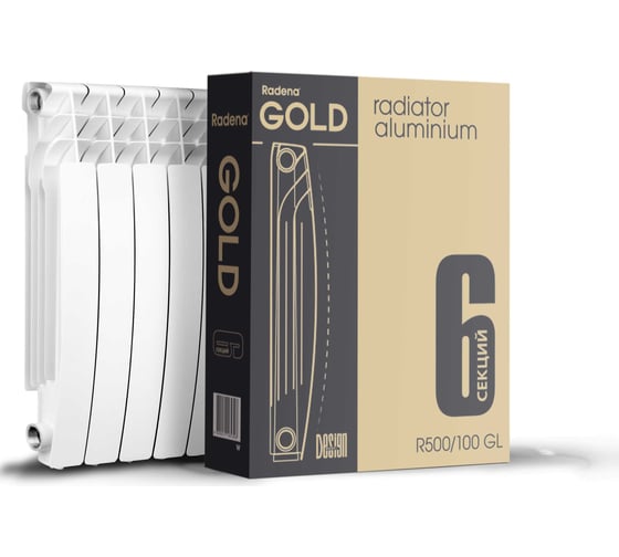Алюминиевый радиатор Radena R 500/100 GOLD 11 секции 9010518
