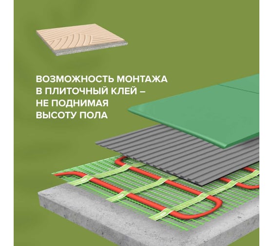 Комплект теплого пола Caleo supermat 200-0,5-2,4 с терморегулятором sm160 0К-00001056
