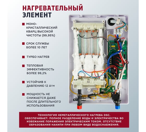 Электрический проточный нагреватель Primoclima amor 8.8 квт, белый PC AMOR 8.8 (W)